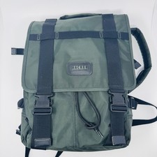 Kipling Hacker Green Nylon Flap Drawstring Ba...