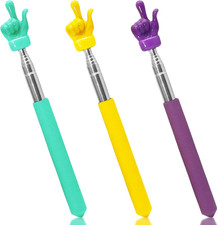 3 Pack Telescopic Teachers Pointer, Retractable Finger Pointer Sticks for Classr