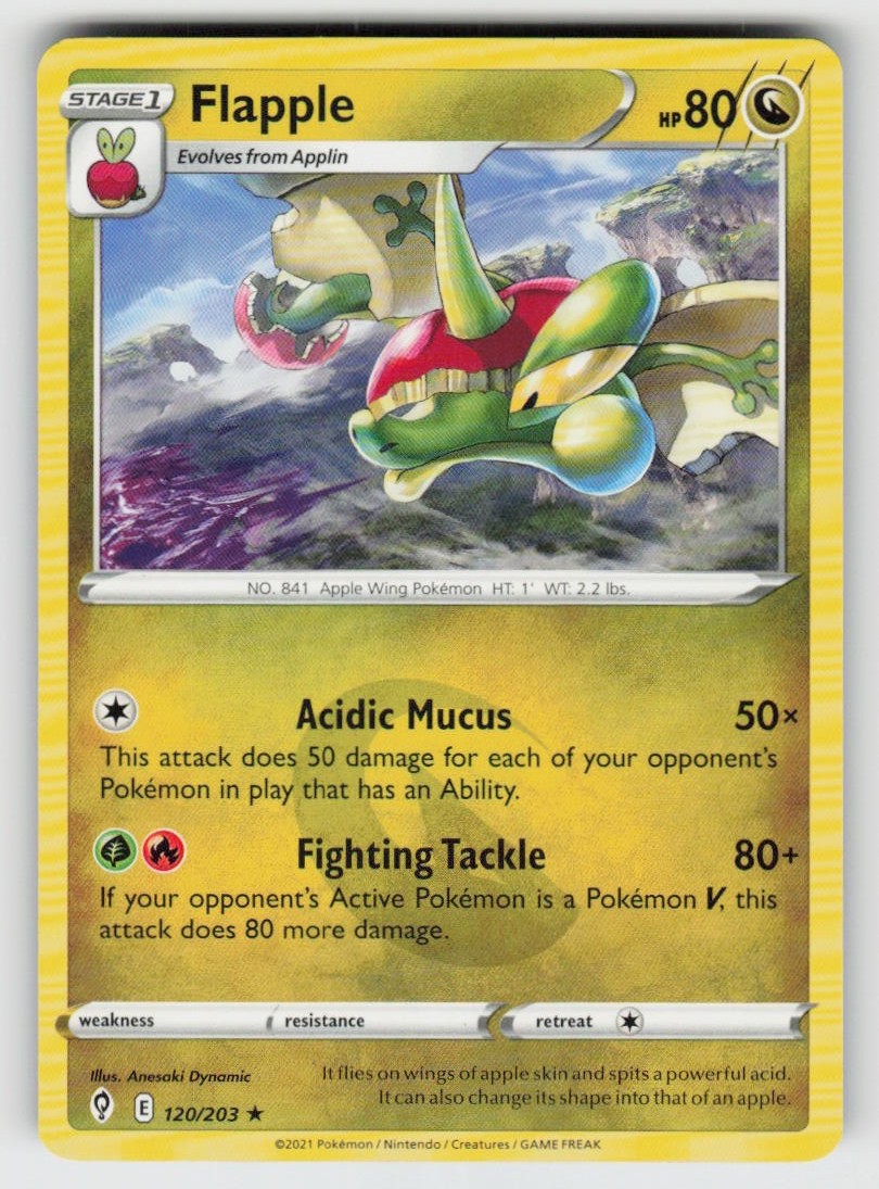 Flapple 120/203 Rare Evolving Skies Near Mint