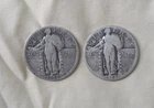 1928 & 1928S Standing Liberty Silver Quarters. Actual Coins Are Shown.