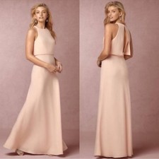 BHLDN Jill Stuart Iva Crepe sleeveless open back Maxi Dress US 0