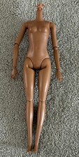 Mattel Barbie Doll 11 Articulated Body Only Dark Tone Flat Foot For OOAK NEW