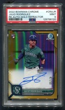 2022 Bowman Chrome Julio Rodriguez Gold Refractor AUTO 47/50 PSA 9 MINT