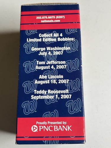 George Washington Bobblehead Washington Nationals 2007 SGA Racing President NEW - Picture 4 of 5