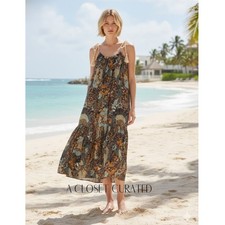 Ulla Johnson Cari Printed Cotton Voile Maxi Dress XS Batik NEW