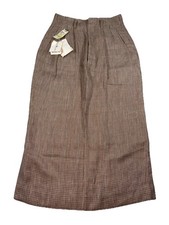 NWT Ralph Lauren Vintage 1980  s 100 Linen Houndstooth Skirt Size 6 RARE  