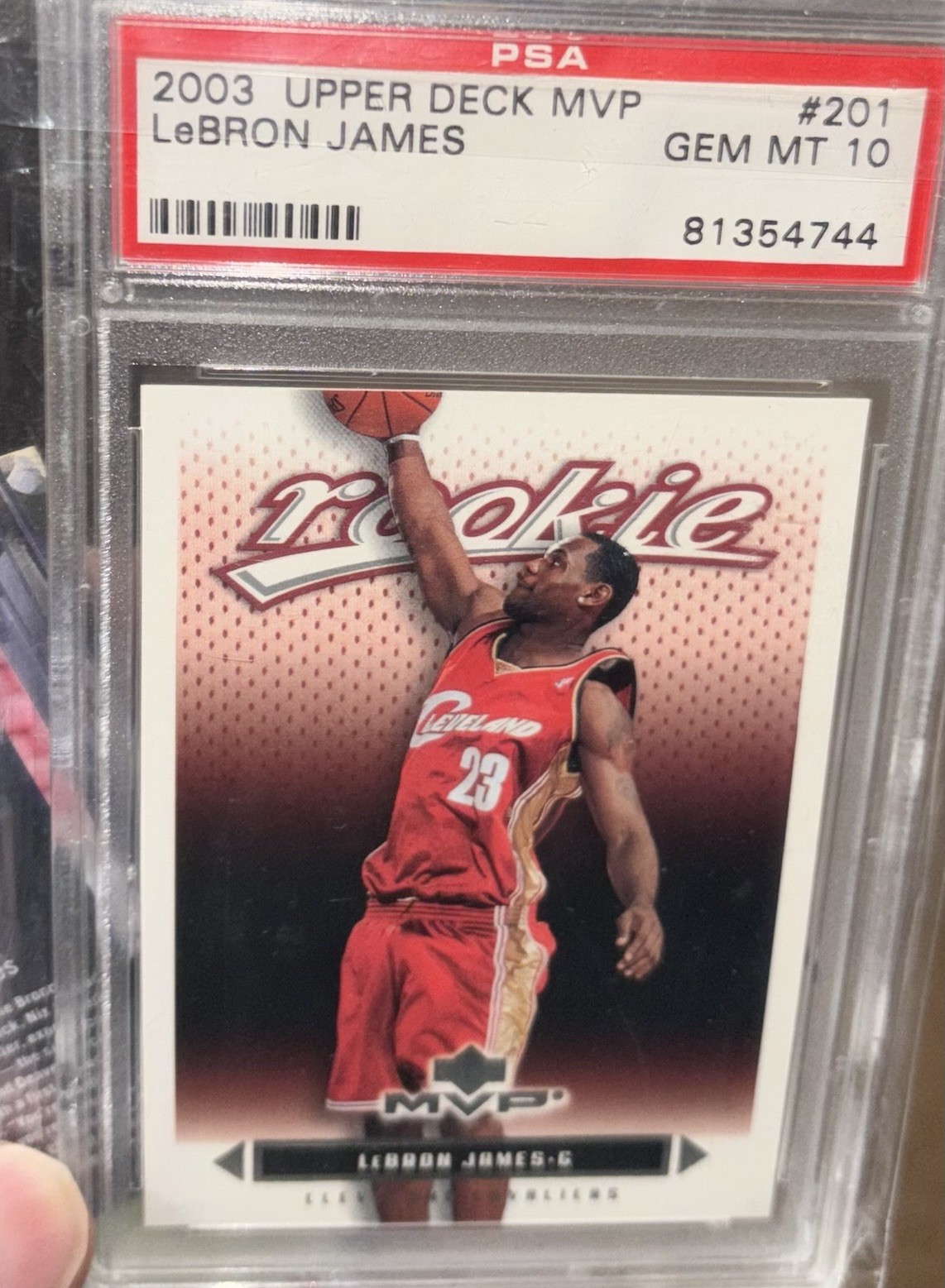 Upper Deck MVP 2003-04 LeBron James Rookie #201 PSA 10 Cleveland Cavaliers