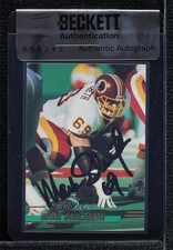 BAS 1993 Topps Stadium Club Mark Schlereth #416 Seal of Authenticity Auto 3c7