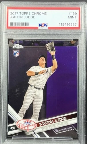 2017 Topps Chrome Aaron Judge RC #169 PSA 9 MINT Yankees Rookie Card 🔥
