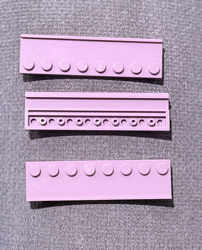 3x Lego Plate Door Rail 2x8 Sand Purple Groove Guide Rail 4143754 30586
