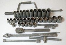 Huge Craftsman V Series 12 Drive Socket Set Shallow Deep Square Handles More