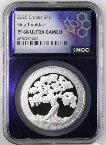 2025 Croatia S4E King Tomislav PF68 Ultra Cameo NGC 1100th Anniversary (002)