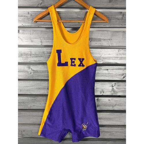Vintage 90s Brute High School Ohio Wrestling Singlet Mens M/Small Colorblock