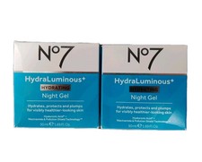 No7 Hydraluminous Hydrating Night Gel 1.69 FL OZ 2 Pack