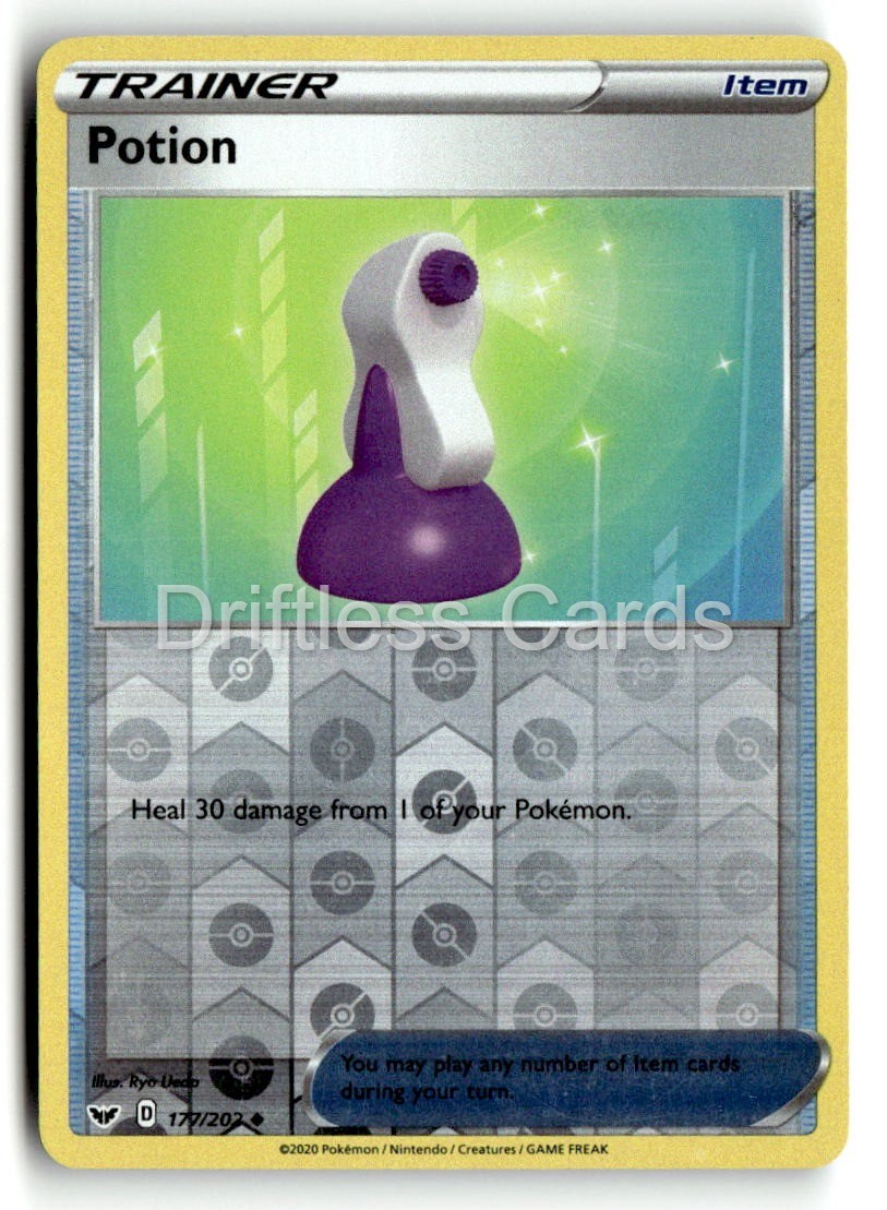 Potion 177/202 Uncommon Sword & Shield Pokemon Reverse Holo LP