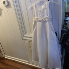 Sweet Beginnings White Dress Flower Girl Party Occasion Dress Size 10 Beautiful