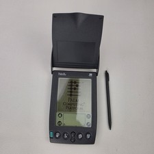 3Com Palm IIIe PDA Handheld Organizer Tested Works w Stylus Flip Cover Vintage