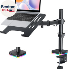 RGB Monitor and Laptop Mount Stand with 3 USB Ports, Charging and USB Data Trans