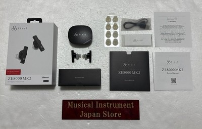 Final ZE8000 MK2 Black 8K Sound Bluetooth Wireless Earphone with Original Box