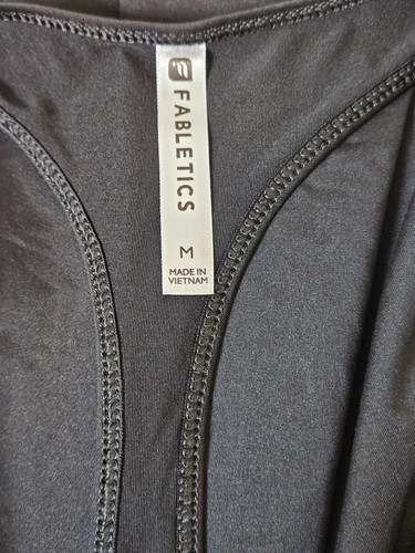 Fabletics Black Lightweight Racerback Tank Top Workout Gym Running Size M - Picture 3 of 4