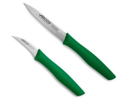 Arcos 2er Set Schälmesser Edelstahl ergonomischer Griff grün Serie
