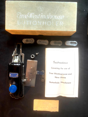 Vintage 1950s Free-Westinghouse Button Holer w/Box & Manual - 第 2/13 張圖片