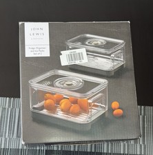 John Lewis Fridge Organisers Removeable Ice Packs Set of 2  Medium NEW Boxed 