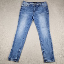 Judy Blue Jeans Womens 15/32 Blue Skinny Fit Stretch Faded Casual