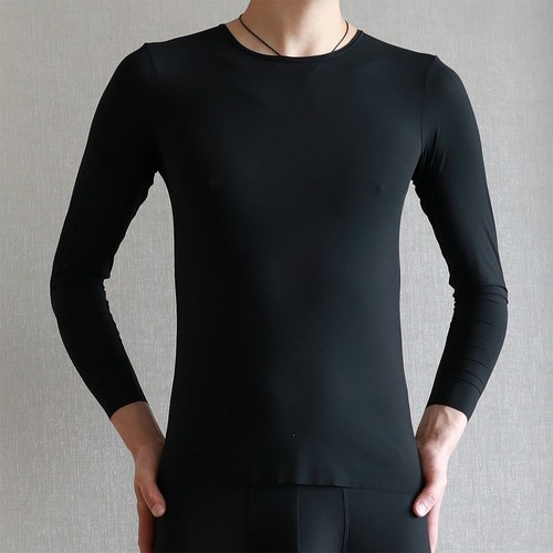 Trendy Men's Skin Color See through Mesh Ice silk Muscle Top Undershirt - Picture 7 of 20