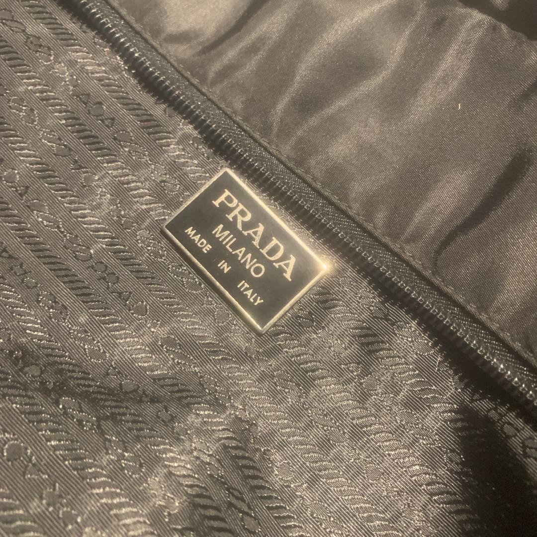 PRADA Boston bag large capacity triangular logo p… - image 5