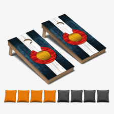 Colorado State Flag Full Color Regular CORNHOLE BEANBAG TOSS GAME Set