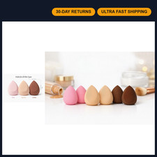 6-Piece Latex-Free Makeup Sponge Set, Teardrop Blending Sponges for Flawless App