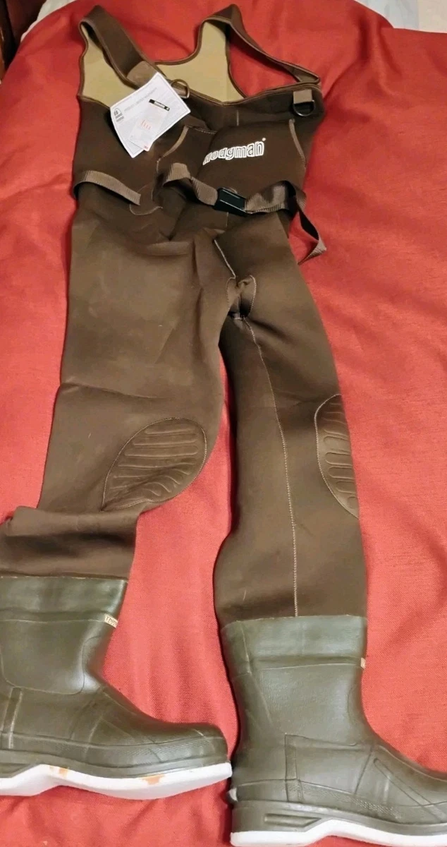 Bottes De Pêche à La Mouche Hodgman, Semelle Feutre, Homme, Taille 10, Marron