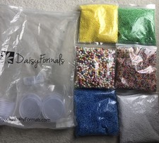 Daisy Formals Various Colours New With Small Containers. Foam Beads For Slime.