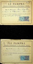 ✒ René MAUBLANC écrivain antifasciste - reçus abonnement revue LE PAMPRE Reims