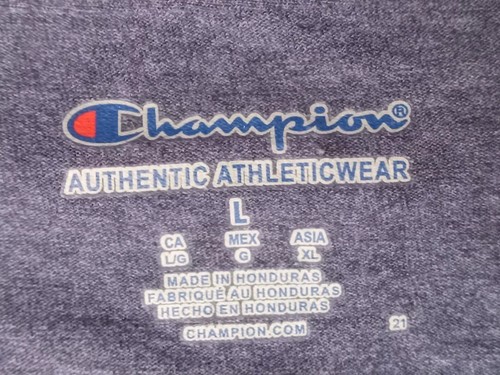 Nashville Predators Mens Sz Lg NHL Blue Champion T Shirt Embroidered Logo - Picture 6 of 8