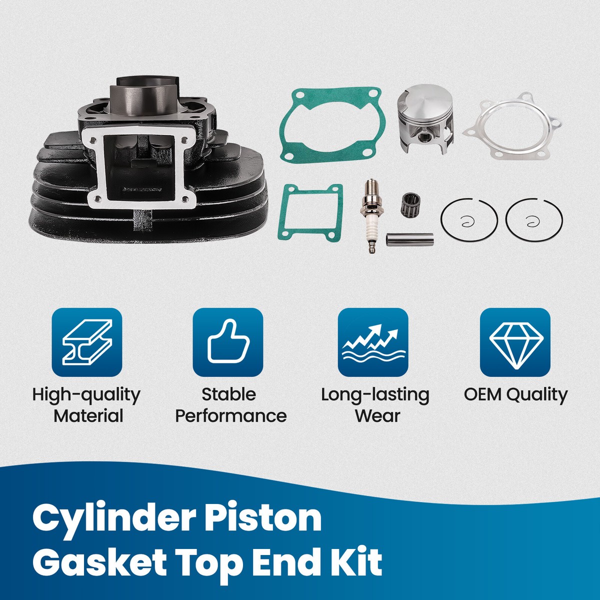 Wiseco Top End Kit For Yamaha Blaster 200 YFS200 1988-2006 - Cylinder, Piston, Gaskets, Rings, Pin Full Set