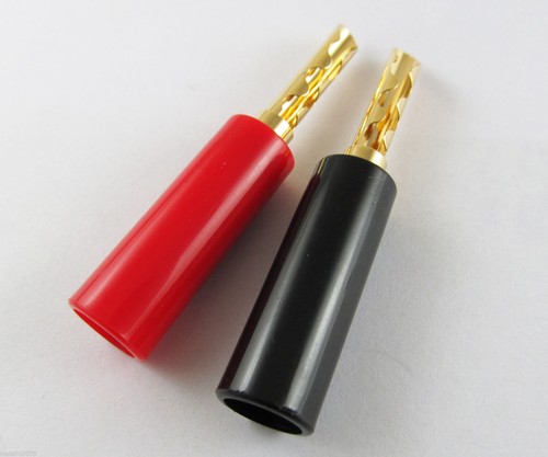Banana Plug Dual Screws Speaker Cable Connectors 4mm 24K Gold Plated BFA-Z - Picture 6 of 6