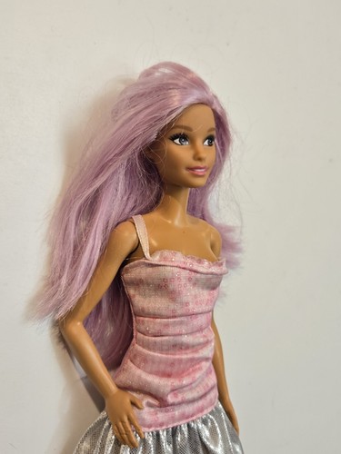 Mattel Barbie Doll 2014 Purple Hair Redress Restyle Ooak EUC C434G - Picture 6 of 11