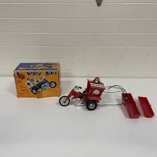 USED VINTAGE MARX HONG KONG PLASTIC TOY FIRE CHIEF TRIKE, not tested Krazy Bikes