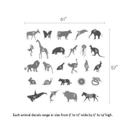 Alphabet Animals Wall Decals - Picture 5 of 10