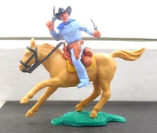 Timpo Swoppet Mounted Cowboy with Two Pistols