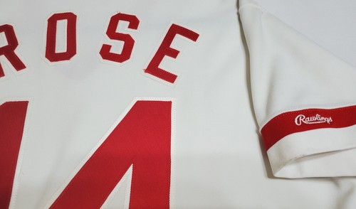 RAWLINGS AUTHENTIC 42 LARGE, PETE ROSE CINCINNATI REDS 1985 VINTAGE JERSEY RARE! - Picture 4 of 5