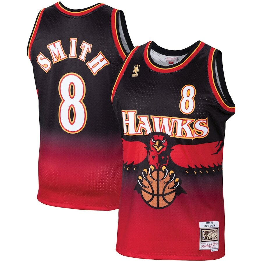 Atlanta Hawks Steve Smith #8 Mitchell & Ness Red 1996/97 NBA