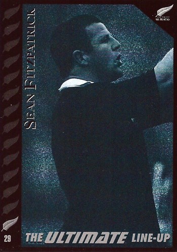 1995 NEW ZEALAND ALL BLACKS World Cup Card SEAN FITZPATRICK Ultimate - Foto 1 di 2