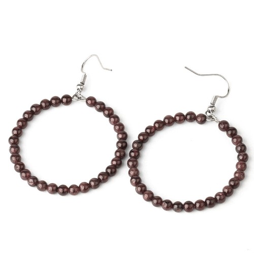 Fashion Handmade Crystal Beads Dangle Earrings Hoop Women Party Jewelry Gift New - Picture 24 of 28