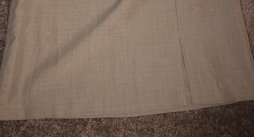 NWT Vintage Tan Plaid Side Slit Lightweight Skirt Modern Essentials Jr Sz 3 - Picture 3 of 7