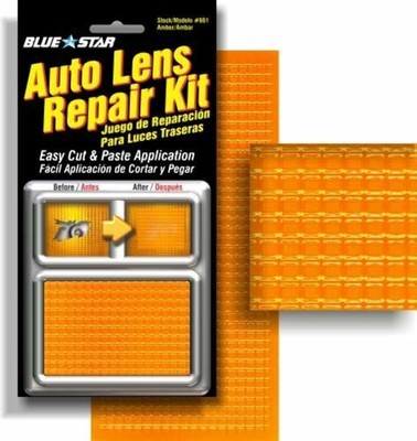Blue Star - DIY Grid Pattern, Textured Auto Lens Repair Kit (Amber) #661