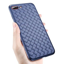 Weave Case For iPhone X/ 8 7  Luxury Ultra Thin Grid Soft Protective Cover