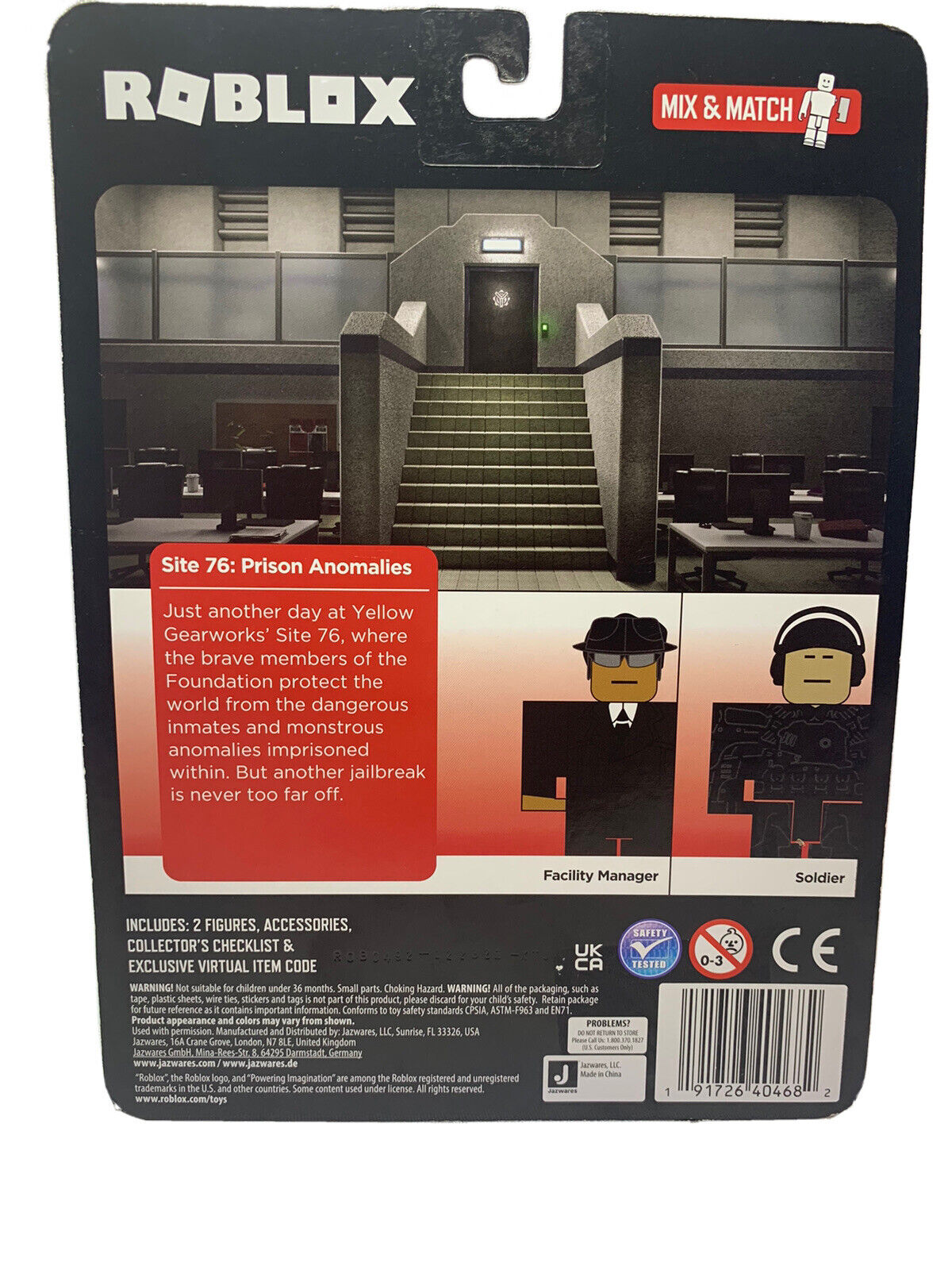 Roblox Action Collection - Site 76: Prison Anomalies Game Pack [Includ –  GOODIES FOR KIDDIES